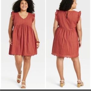 NWT Knox Rose Eyelet Flutter Sleeve Dress